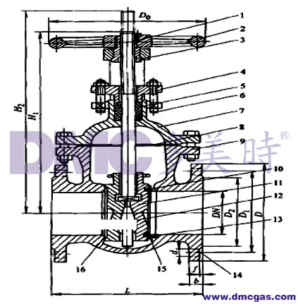 闸阀结构图_闸阀工作原理